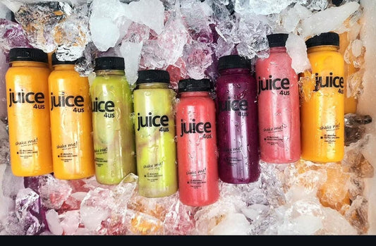 Re-usable glass juice bottles