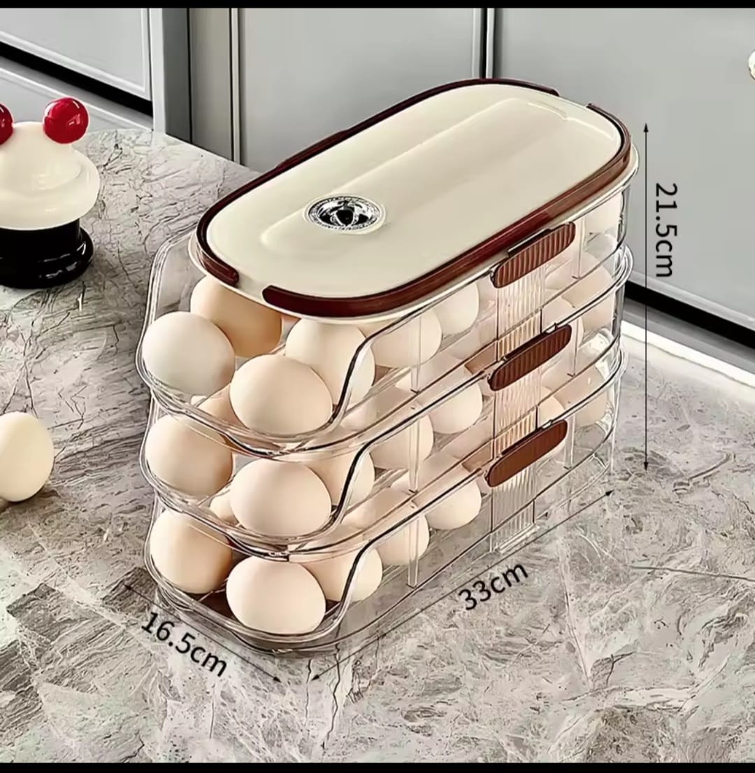 Acrylic Stackable Automatic sliding/rolling Egg Storage box/Egg Tray*