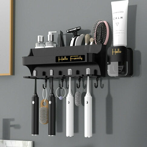 family branded wall mounted toothbrush toothpaste dispenser