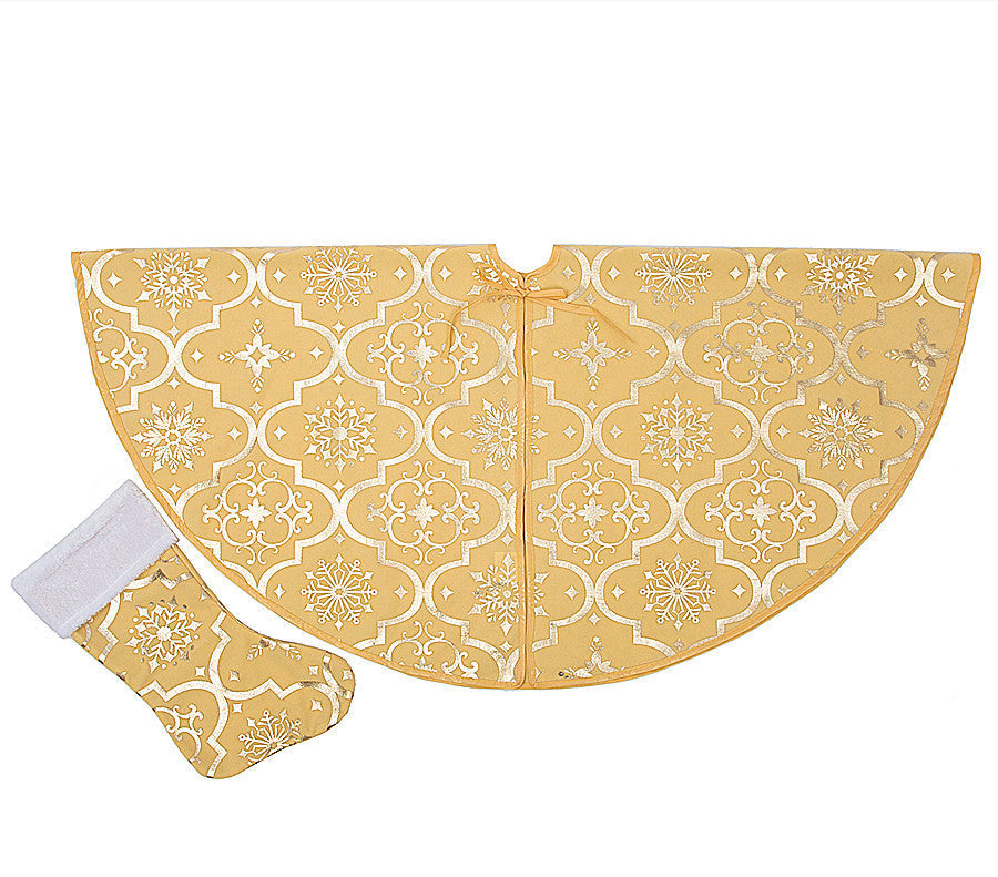 Premium Quality Christmas tree skirt and socks set