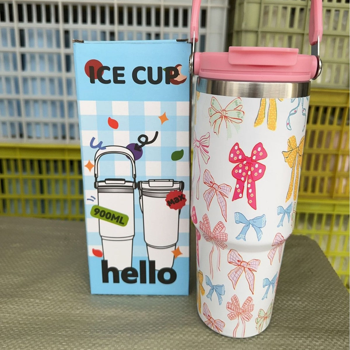 Floral thermal cups