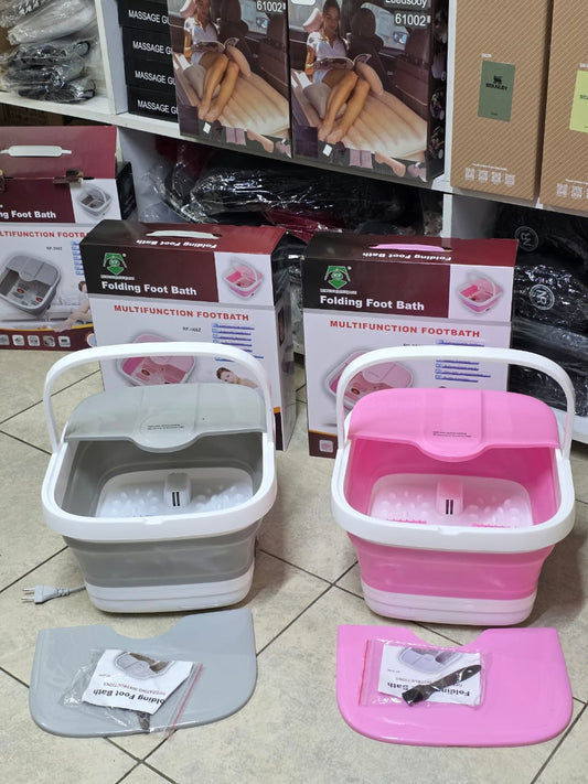 Folding foot bath massager
