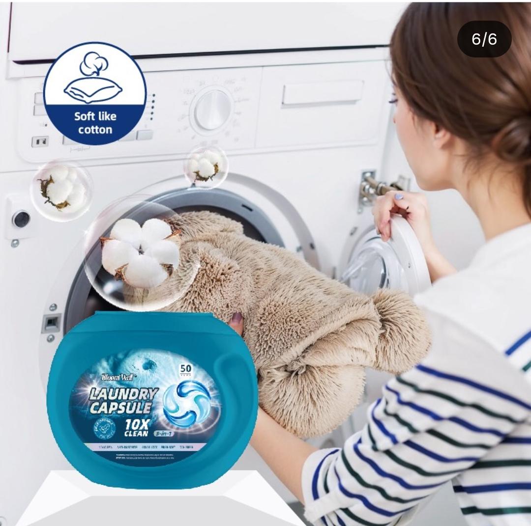 50pcs Bloom Well 5-in-1 Laundry Capsule