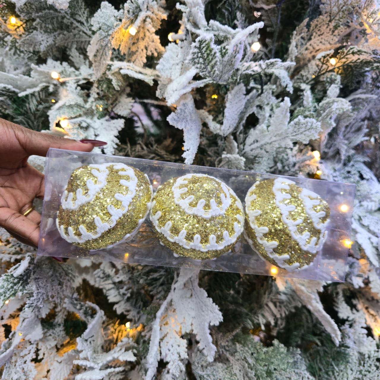 Gold 3pcs Set Chtmas Ball