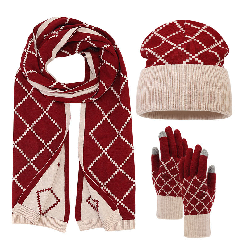 NEW CASHMERE 3 IN 1 WINTER SET HAT,SCARF AND GLOVES