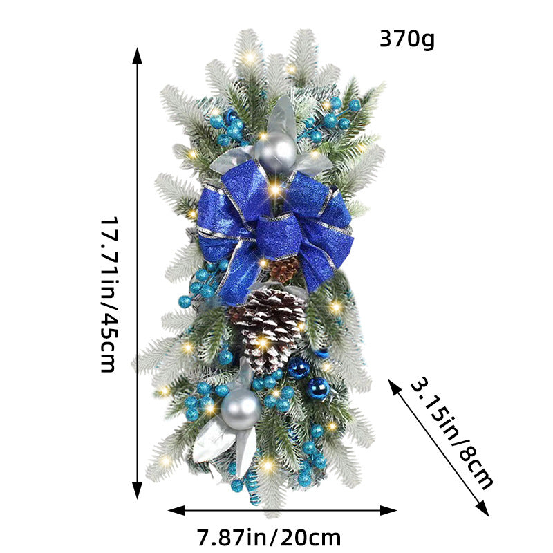 CHRISTMAS STAIRCASE WREATH DECORATIONS