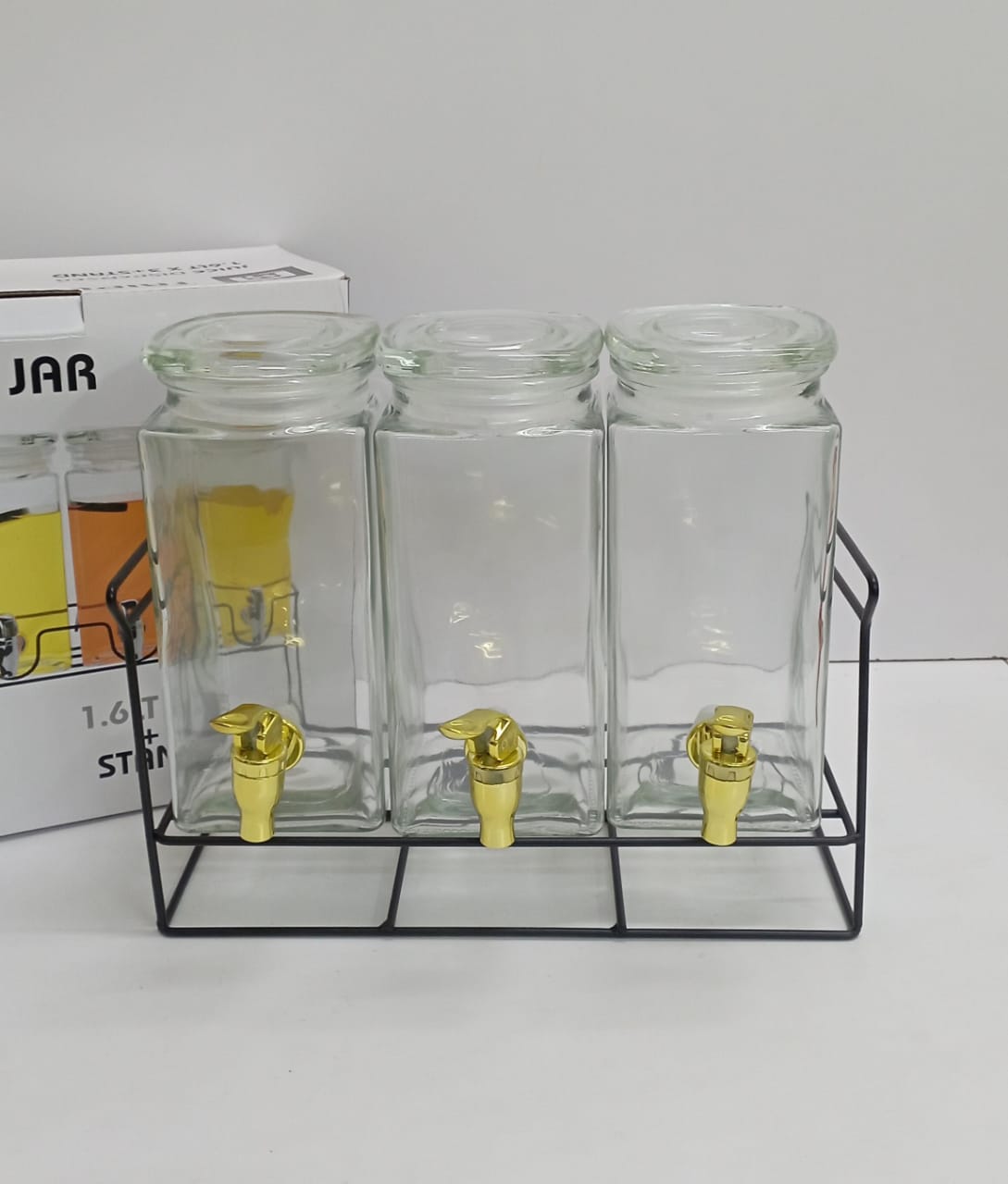 Metallic stand Triple Juice dispenser