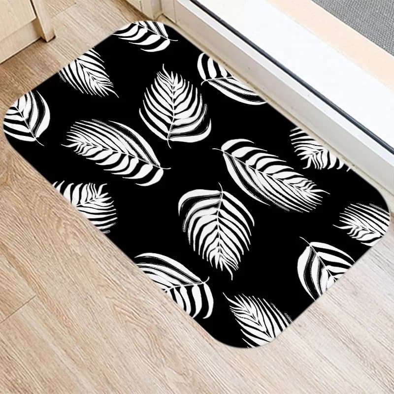 Tropical palm plants doormats