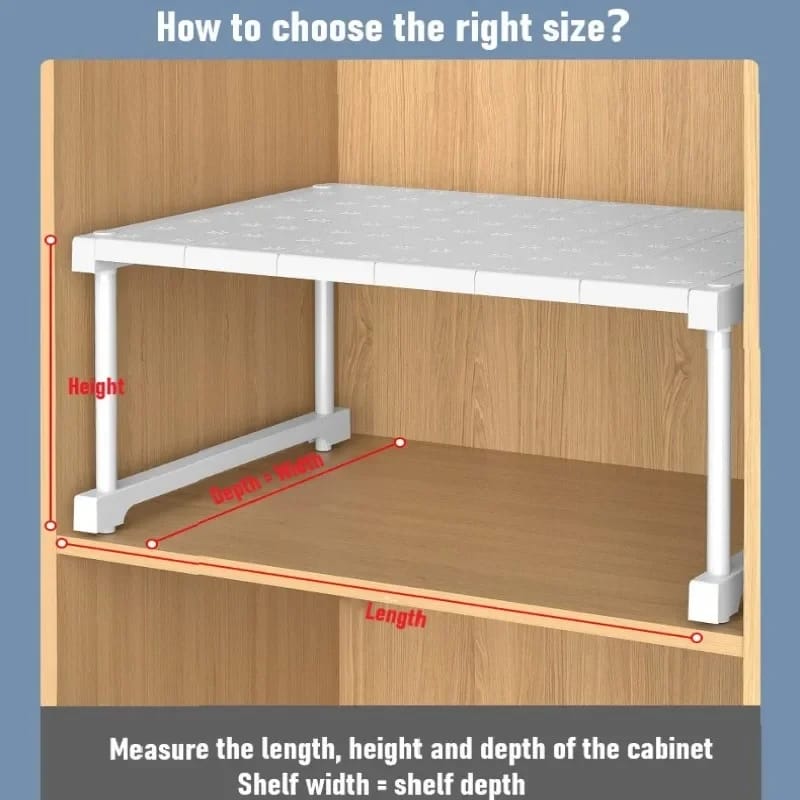 Multipurpose under the sink Organizer / Cabinet/ Wardrobe Partition