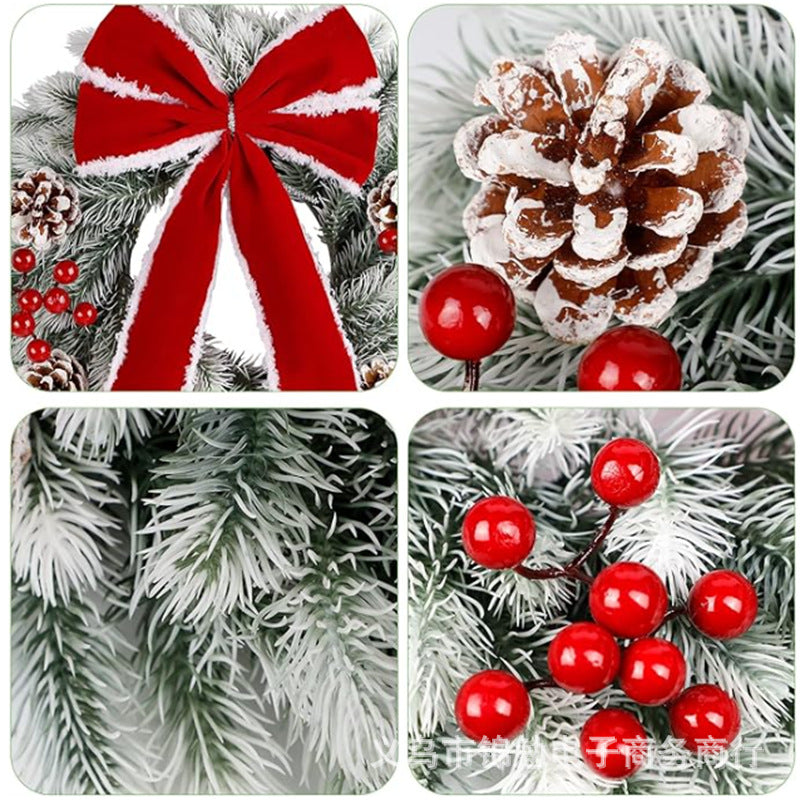 35cm Pre-Lit Christmas Wreath Decoration