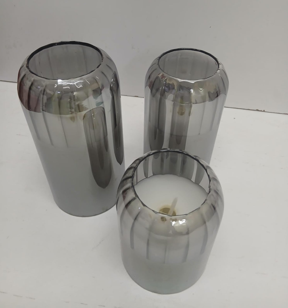 3 in 1 Advanced Glass LED decor lighting candle