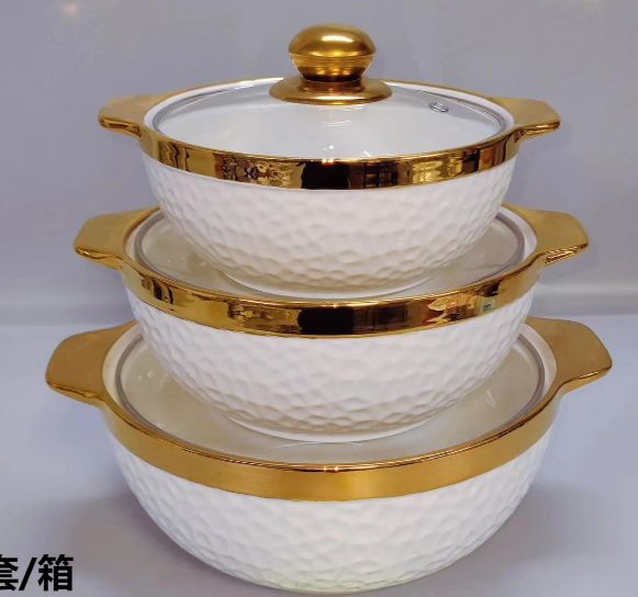 GOLD Ceramic Serving bowls