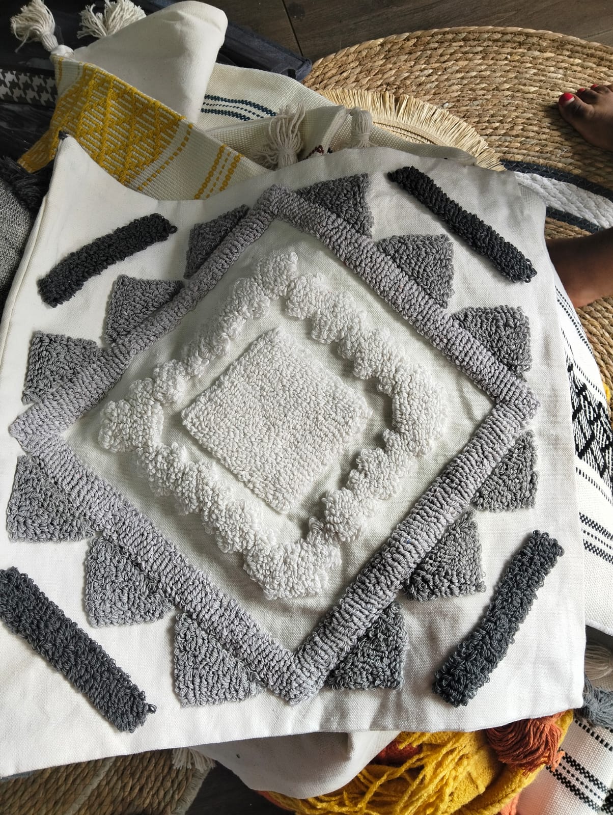 Boho Throw Cover with Tassels