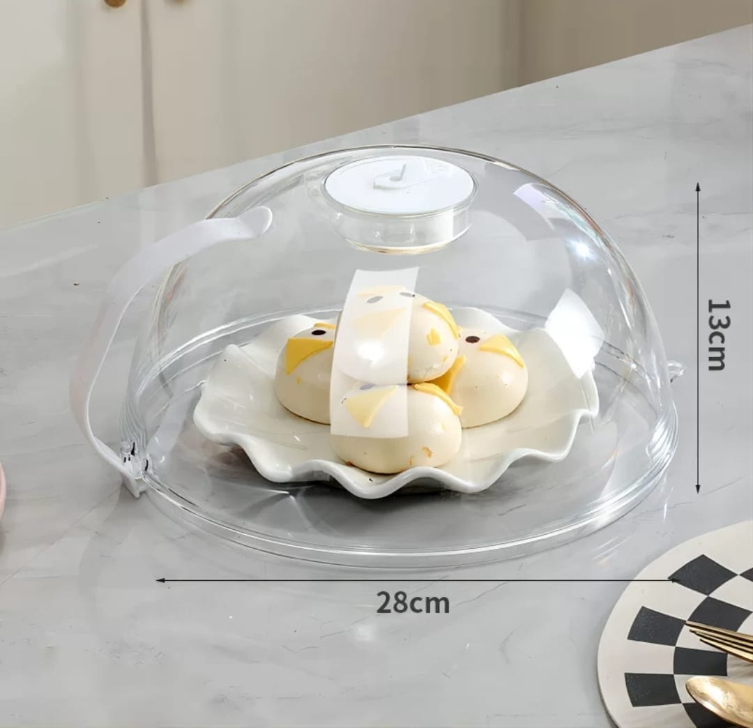 New design big size acrylic microwave food cover