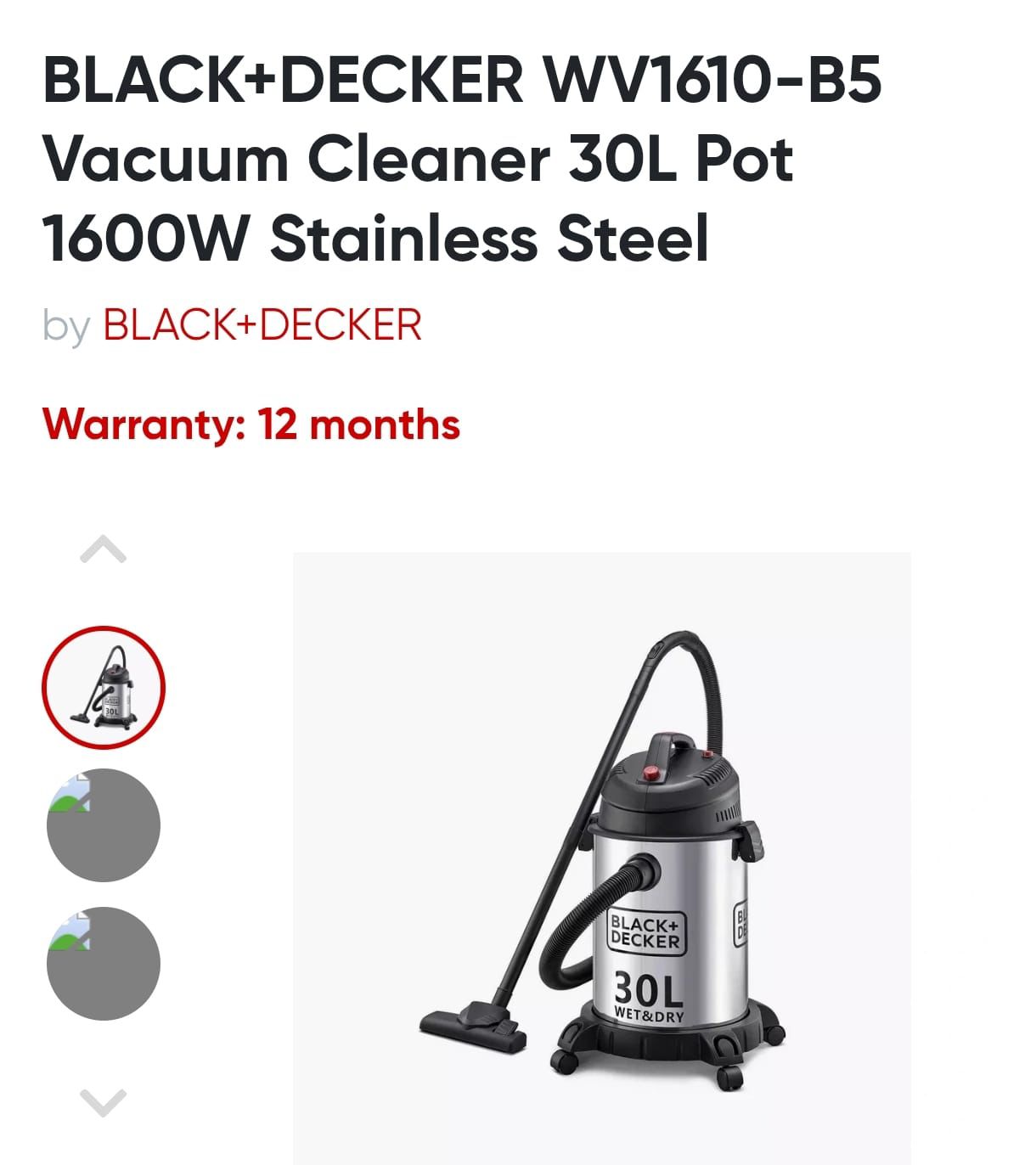 Black+Decker Vacuum Cleaner