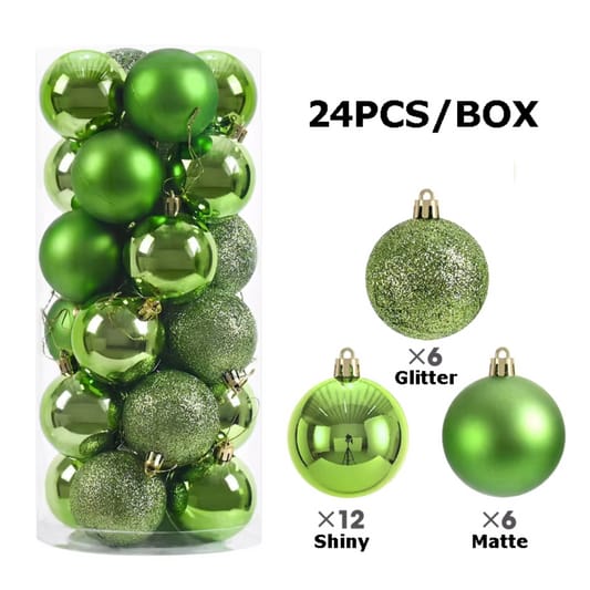 24pcs Christmas balls decor set