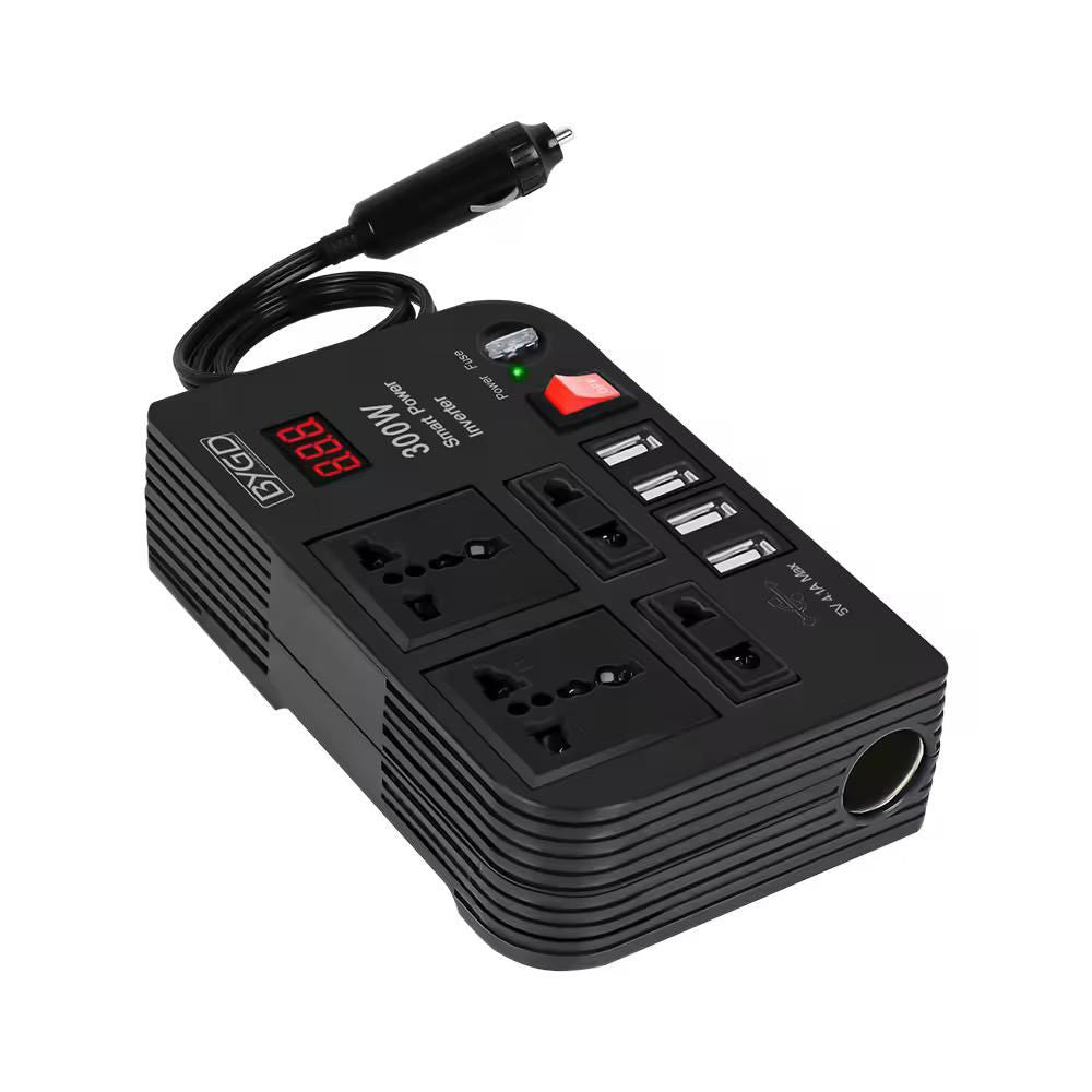 300W Car Inverter 12V 220V Modified Automobiles Inversor Converter 4 USB Socket Adapters Auto Charger Power Inverter