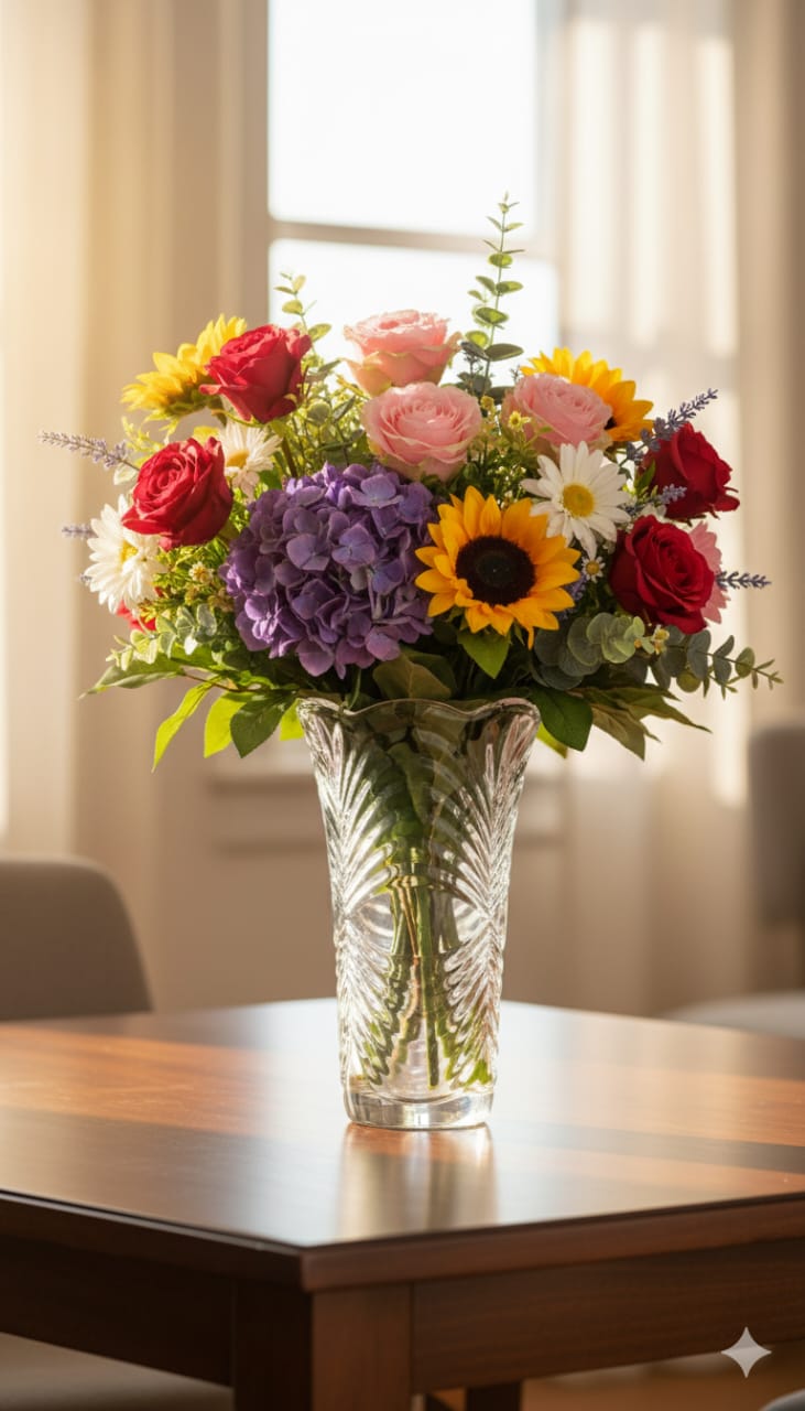 Cherry brand glass flower vase