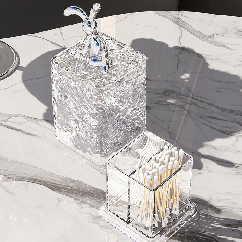 Cotton swab/toothpick holder