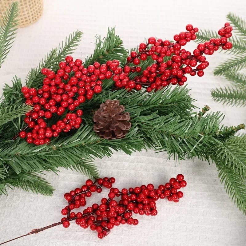 5pcs Artificial Red Berry Bouquet Christmas