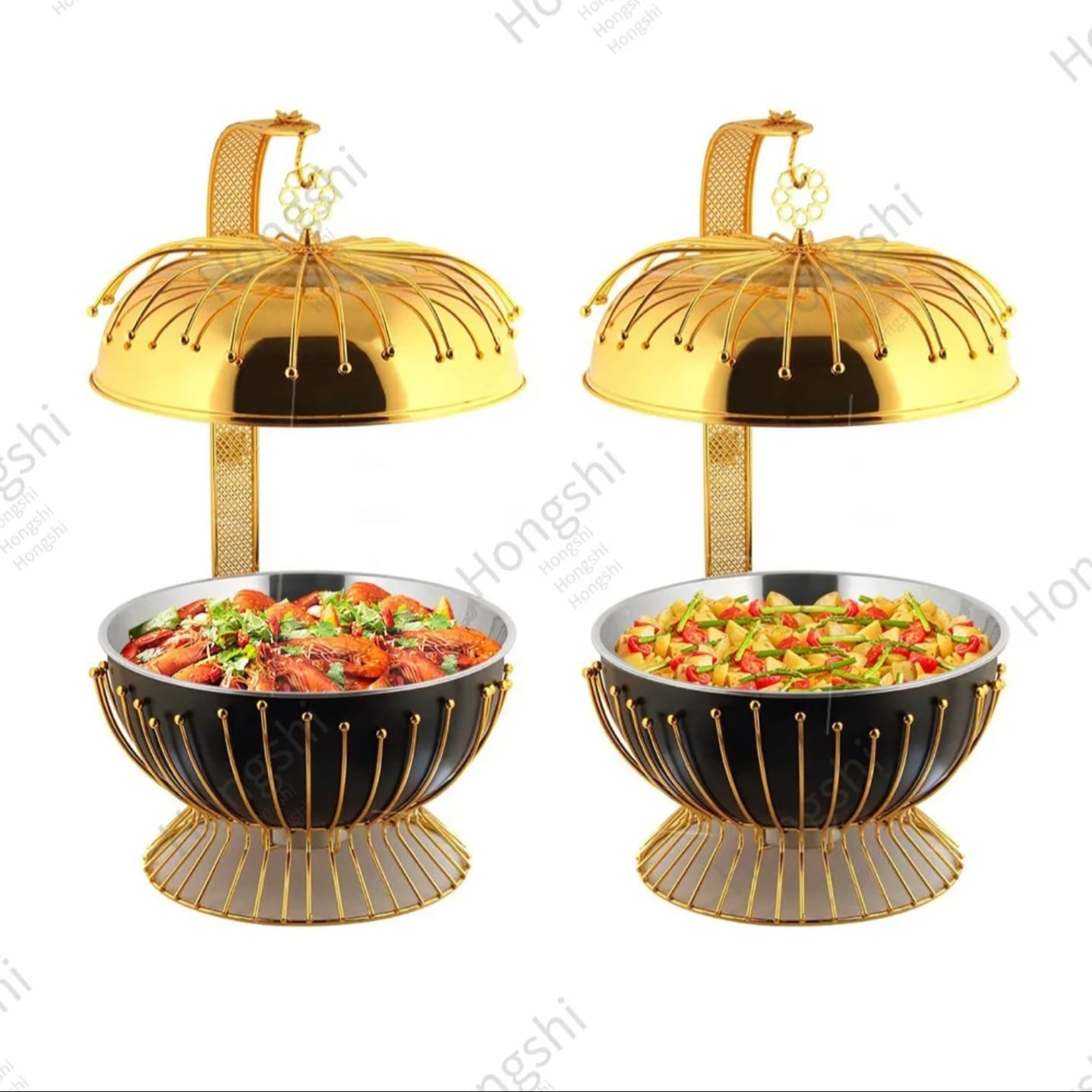 8.OL Round Chaffing Dish Hanging Buffet Food warmer.
