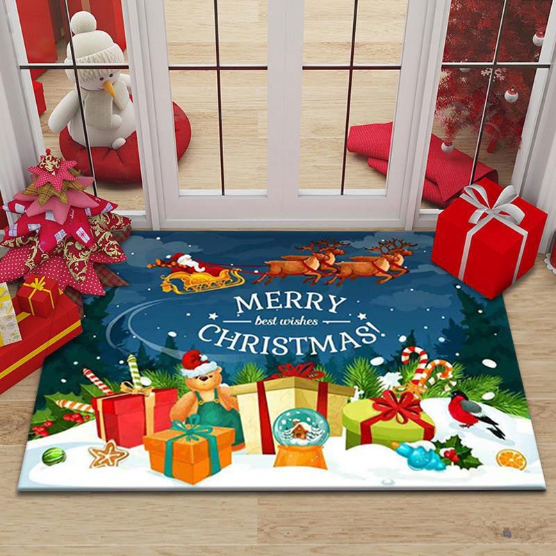 Merry Christmas Doormat Decorative Xmas Holiday Front Door Mat