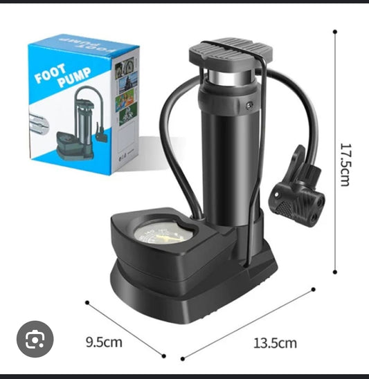 High pressure Portable foot pump for all types of vehicles, bicycles and sport balls