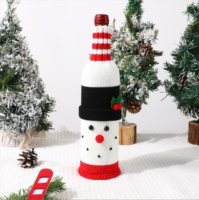 Woven Christmas Wine Bottle Cover