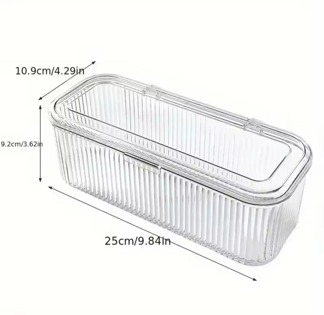 Diamond acrylic desktop/remote/makeup organizer
Partitioned