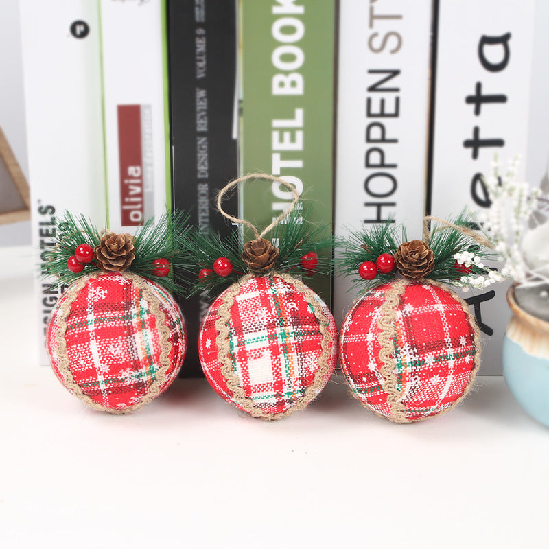 3PCS/ 8CM Christmas Decoration Pendant