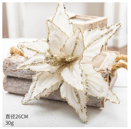 Artificial Flowers  Christmas Flower Pendant New Simulation Pattern Diy Red Multi Layered Christmas Tree Decoration