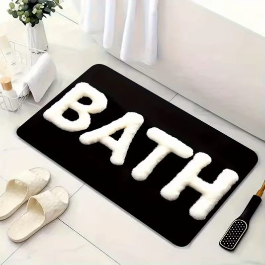 Black Bath Absorbent Diatom Bathroom  Mats