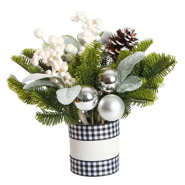 1Pcs Tabletop Exquisite Mini Christmas Tree Stump