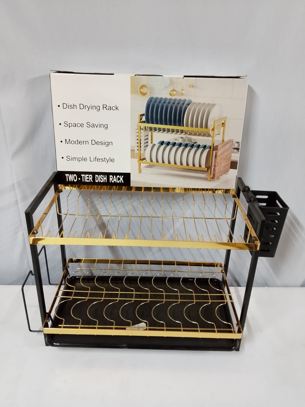 Two tier dish rack