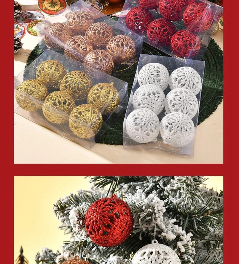 6Pcs 6CM Christmas Balls Christmas Tree