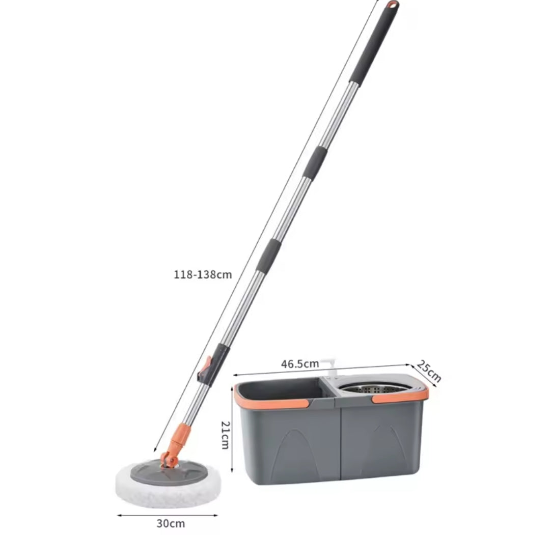 Split spin mop has an extra mopper