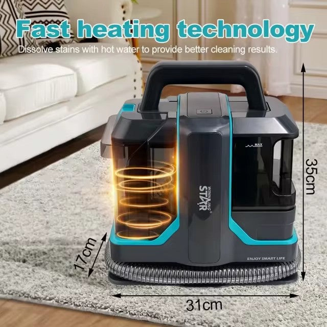 Wet and Dry Vacuum Handheld Portable Corded Sofa Carpet Cleaner Fabric Double Head Stain Fabric Cleaning Machine*