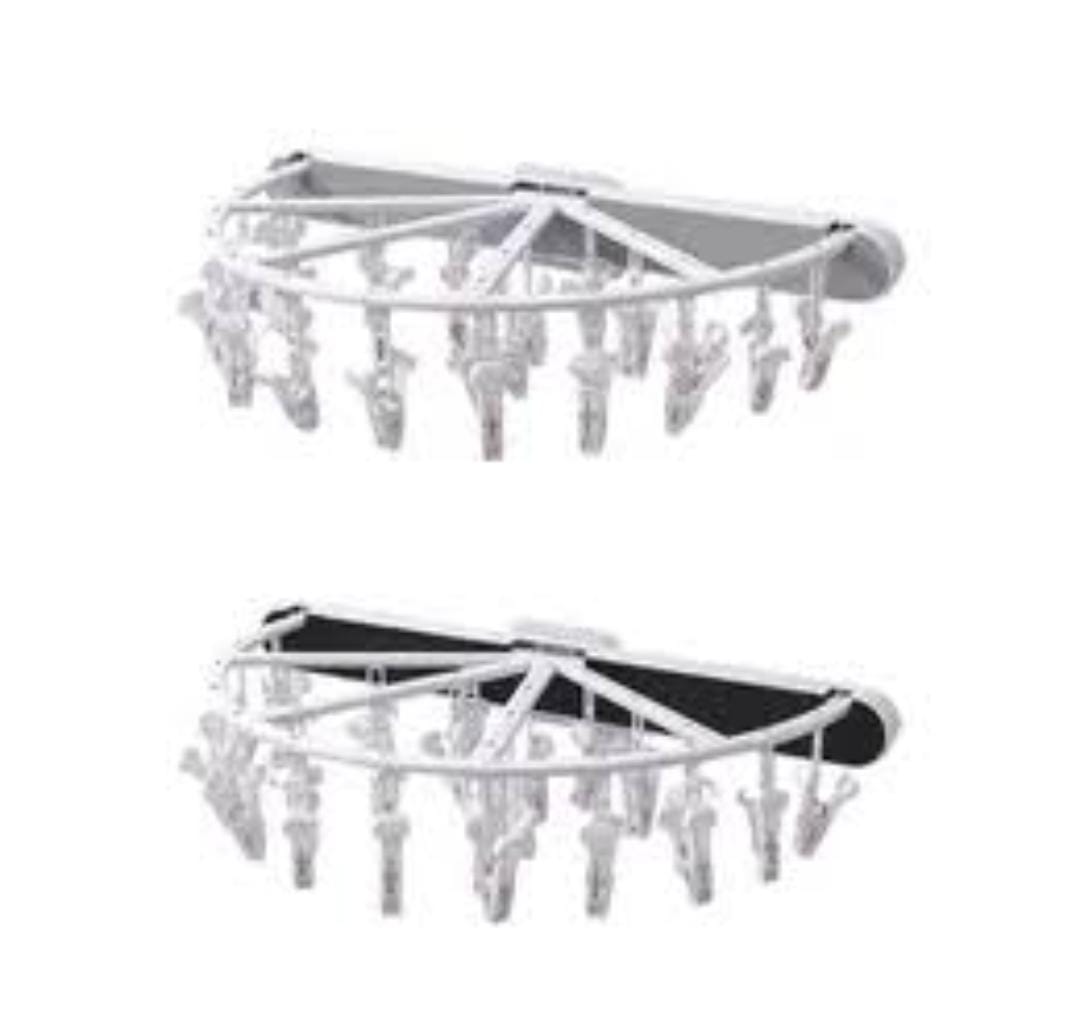 semi circular punch free foldable 24 peg underwear organizer rack