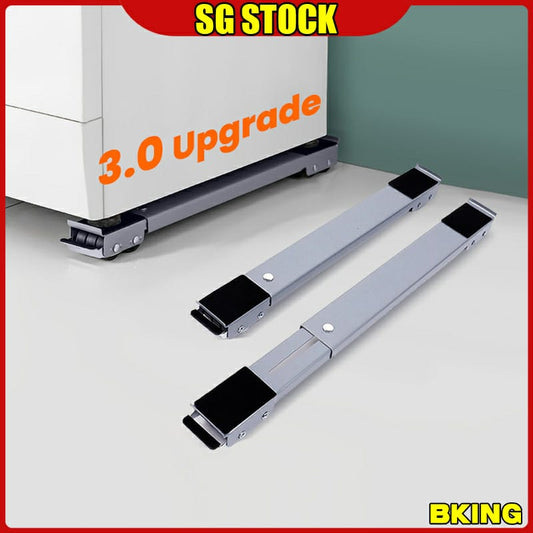 Washing Machine metal thickened, set of 2 Stand Base with 12 wheels on each base stand