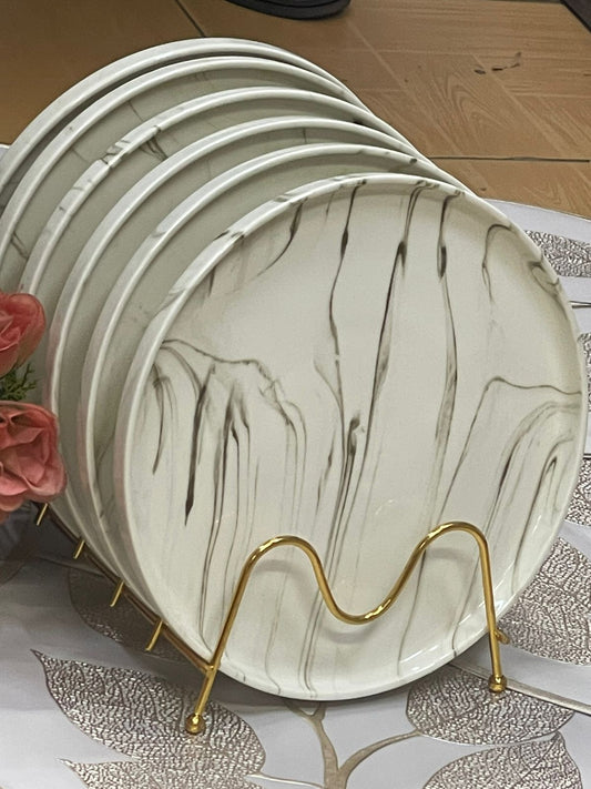 6Pc Marble Bone China plates set