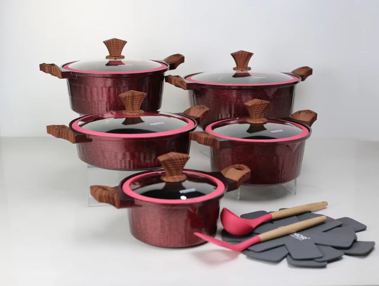 12 PCs set Granite cooking pots