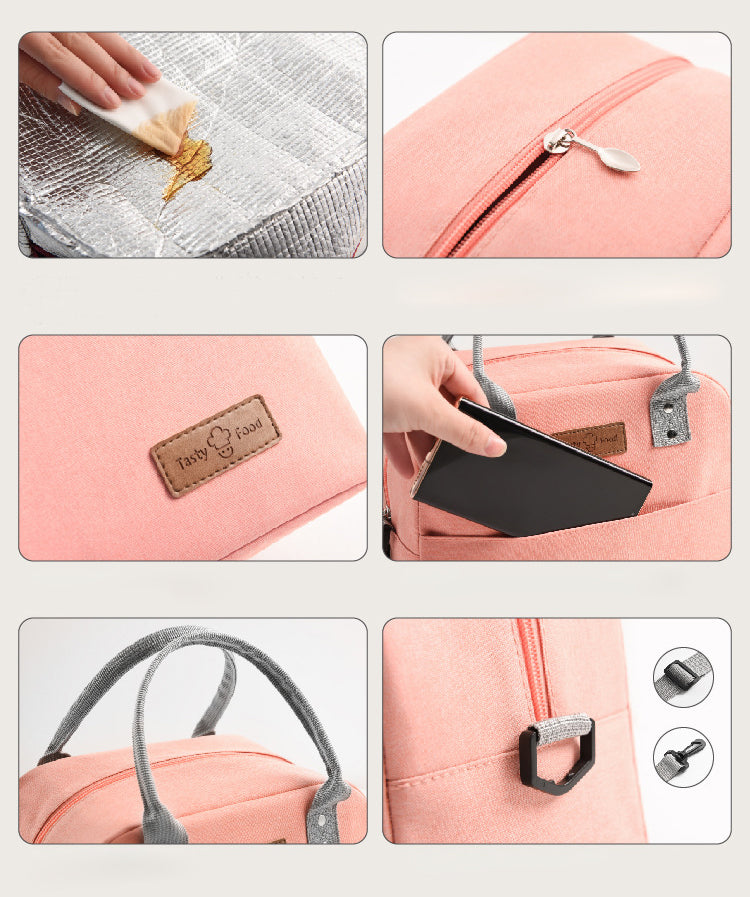 Insulated 9L Large Capacity Lunch Bag  with Adjustable Shoulder Strap