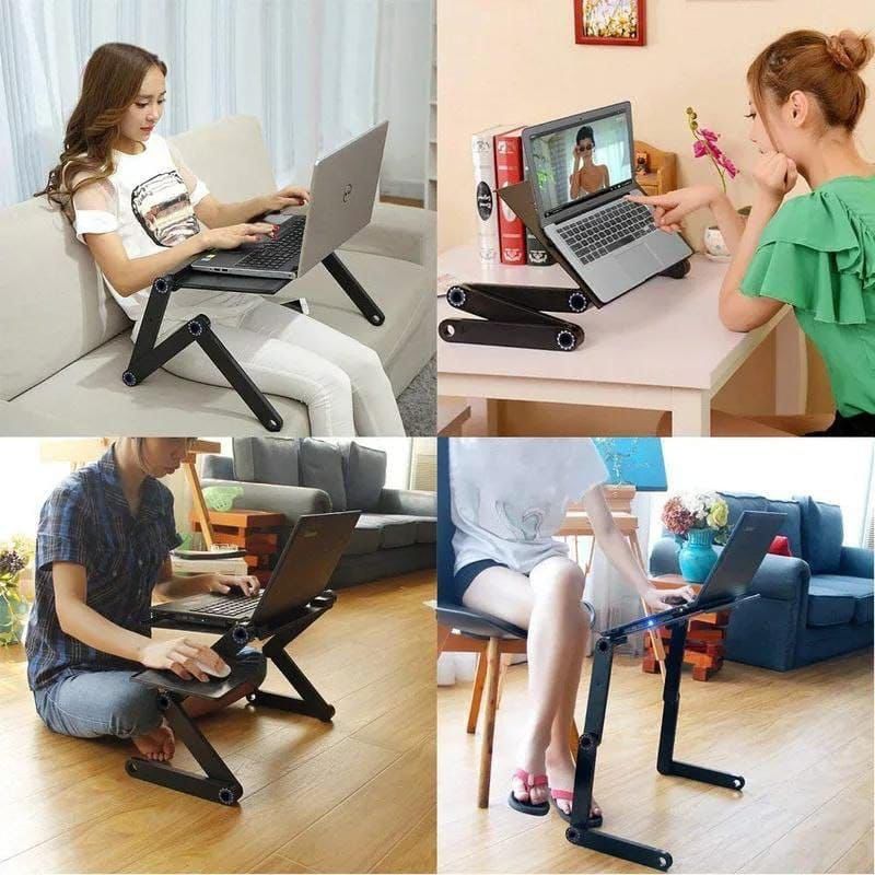 Laptop stand with mouse pad and fun