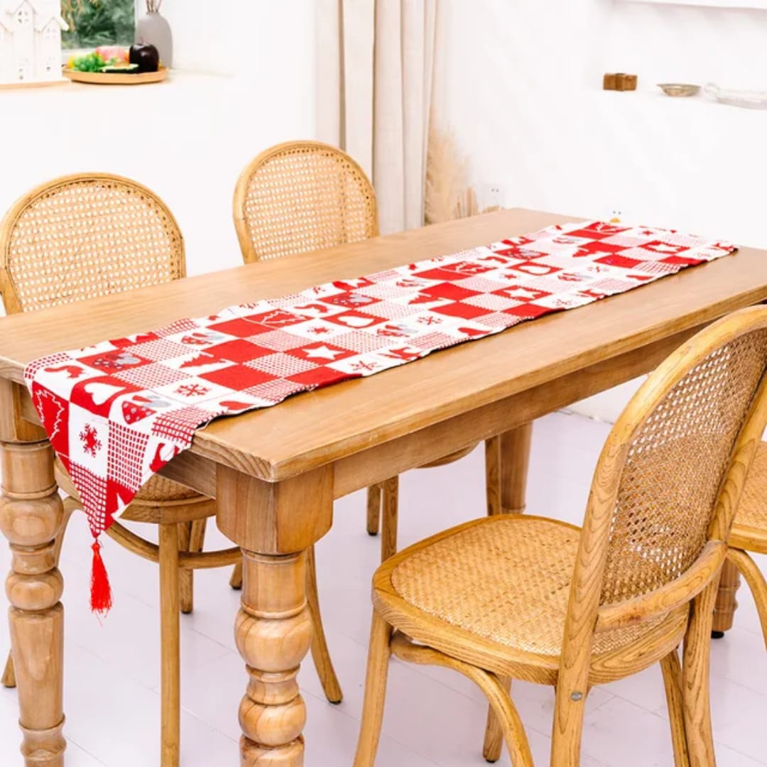 Christmas Knitted Fabric Tablecloth Runner