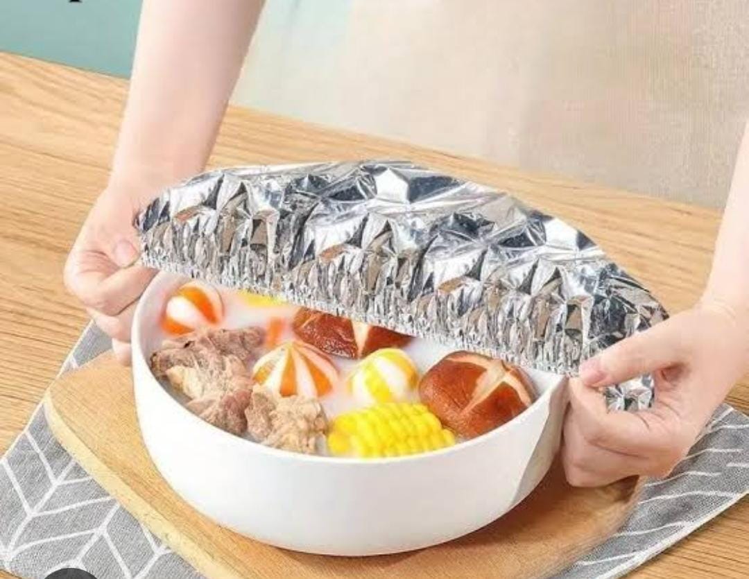 Reusable aluminum foil food cover