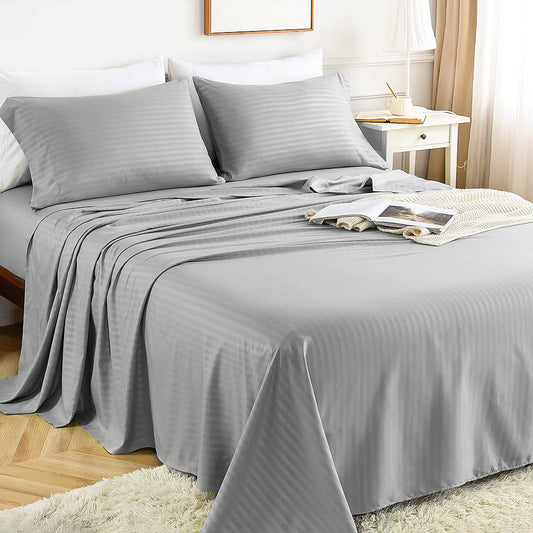 Cotton striped bedsheets set