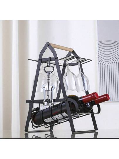 Metallic Countertop Wine Rack