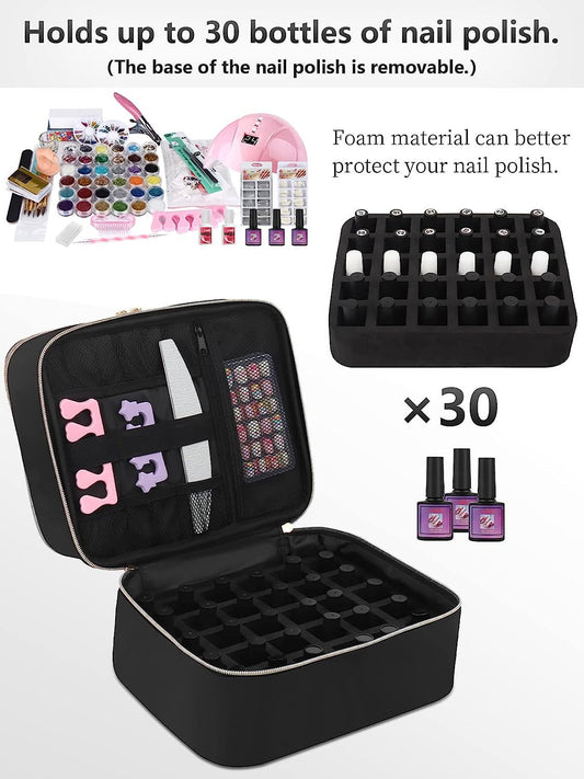 Nail polish travel organizer storage case