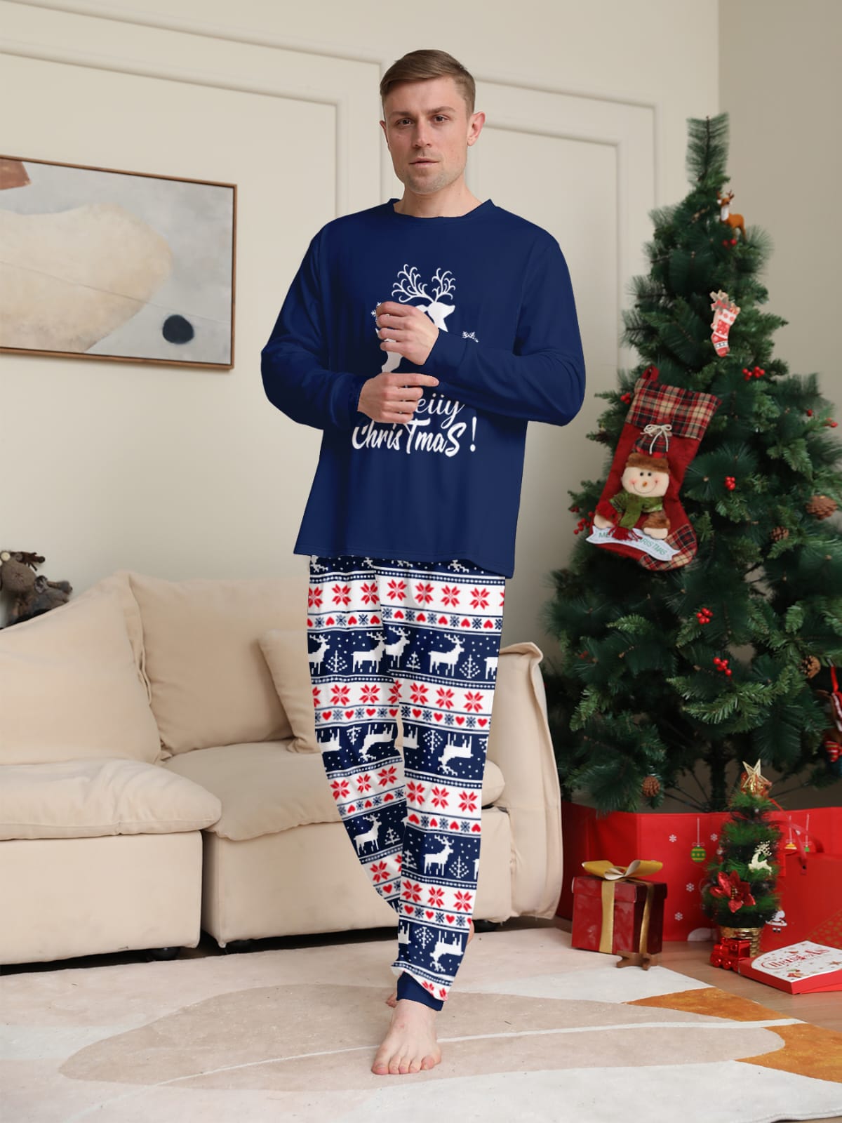 Christmas pajamas outfit for both Adults &kids pyjamas set