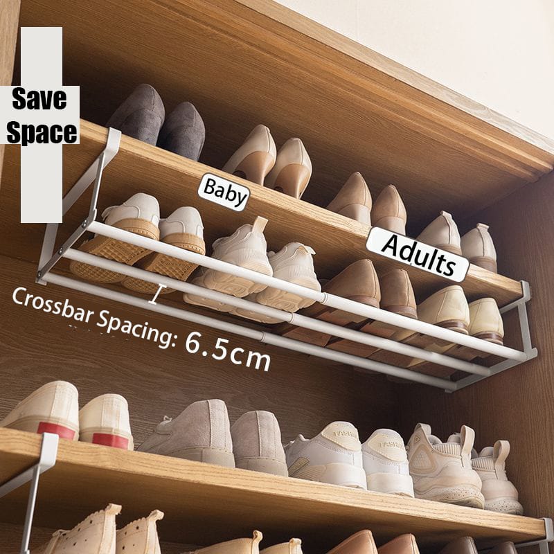 40-65cm Retractable Shoe Rack,Space-Saving Multi-Purpose Hanging Basket for Shoes Sundries,Home Neatening Towel StorageRack